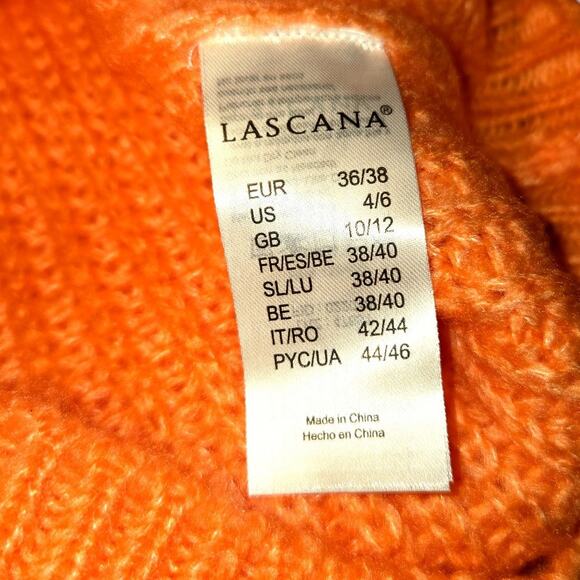 NWT Lascana Small Orange Women's Sweater Misses Size 4 6 S New With Tags - Picture 4 of 7